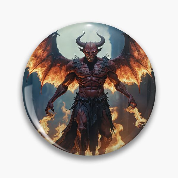 Item preview, Fire Demon with Burning Wings designed and sold by TroviTutto.