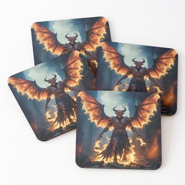 Item preview, Fire Demon with Burning Wings designed and sold by TroviTutto.