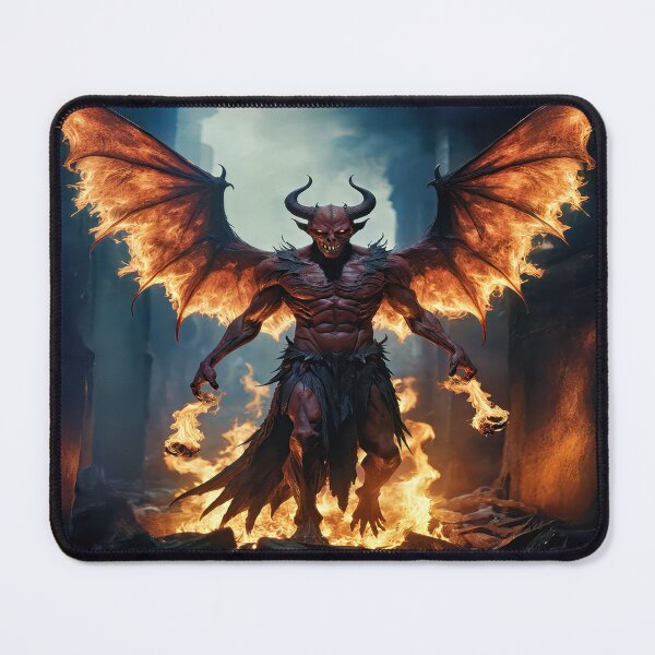 Item preview, Fire Demon with Burning Wings designed and sold by TroviTutto.