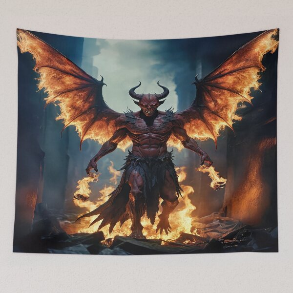 Item preview, Fire Demon with Burning Wings designed and sold by TroviTutto.