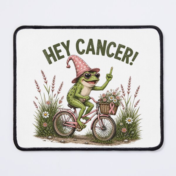 Item preview, Hey Cancer Frog Warrior Awareness Bold Graphic designed and sold by VGAfanatic.