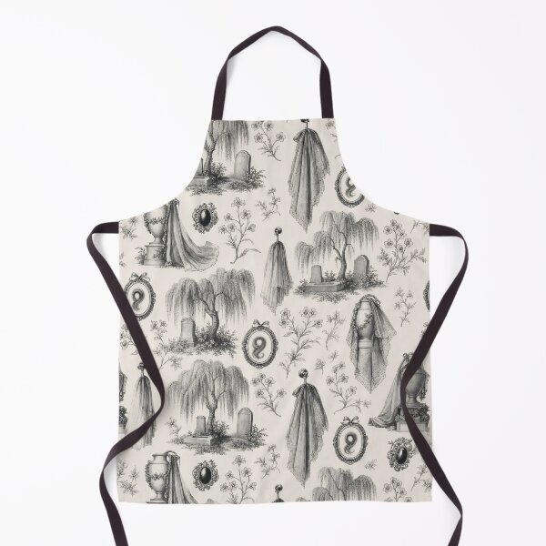 Item preview, Victorian Mourning Toile Seamless Pattern | Memento Mori Gothic Toile Jet Black designed and sold by StickyGuys.
