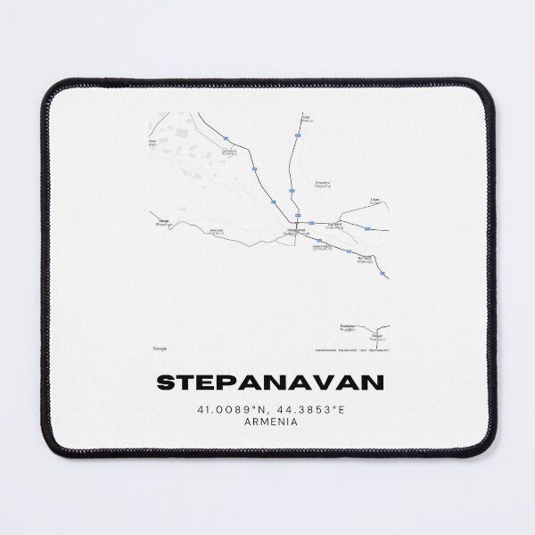 Item preview, Stepanavan Armenia Minimalist City Map with Coordinates | Black and White Street Map Art Print designed and sold by RM-Journey.