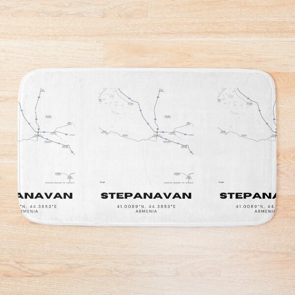 Item preview, Stepanavan Armenia Minimalist City Map with Coordinates | Black and White Street Map Art Print designed and sold by RM-Journey.