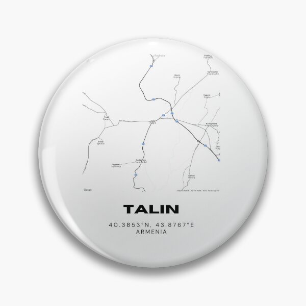 Item preview, Talin Armenia Minimalist City Map with Coordinates | Black and White Street Map Art Print designed and sold by RM-Journey.