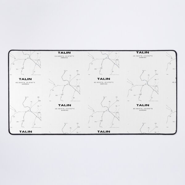 Item preview, Talin Armenia Minimalist City Map with Coordinates | Black and White Street Map Art Print designed and sold by RM-Journey.