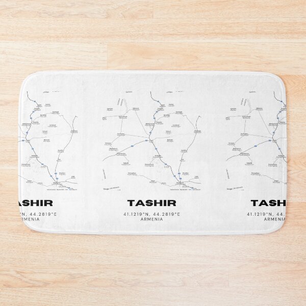 Item preview, Tashir Armenia Minimalist City Map with Coordinates | Black and White Street Map Art Print designed and sold by RM-Journey.
