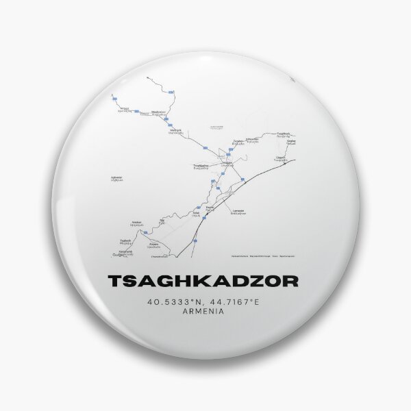 Item preview, Tsaghkadzor Armenia Minimalist City Map with Coordinates | Black and White Street Map Art Print designed and sold by RM-Journey.