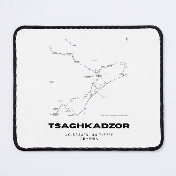 Item preview, Tsaghkadzor Armenia Minimalist City Map with Coordinates | Black and White Street Map Art Print designed and sold by RM-Journey.