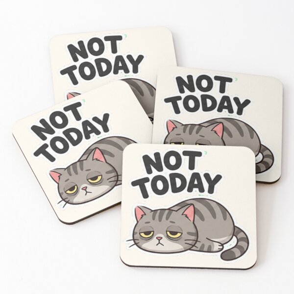 Item preview, Not today Sloth Cat Cute Tabby designed and sold by BestBayCA.