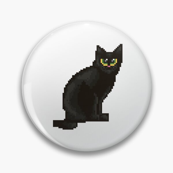 Item preview, Black cat pixel art designed and sold by GraphicWorlds.