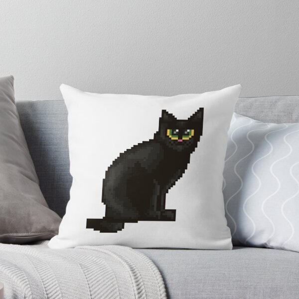 Item preview, Black cat pixel art designed and sold by GraphicWorlds.