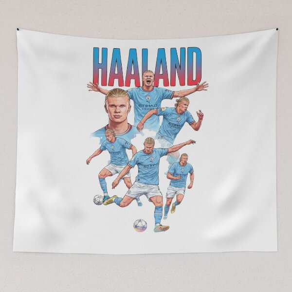 Item preview, Erling Haaland Manchester City Football Bootleg Vintage Style Graphic designed and sold by annaarthk.