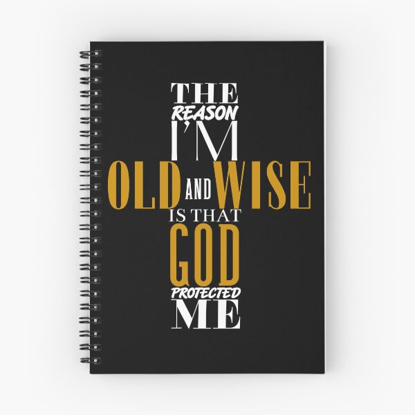 Item preview, The Reason I'm Old And Wise Is That God Protected Me Cross Typography designed and sold by GibasVisuals.