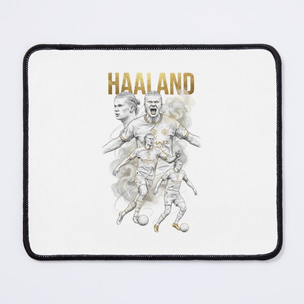Item preview, Erling Haaland Gold & Sketch Manchester City Football Graphic designed and sold by annaarthk.