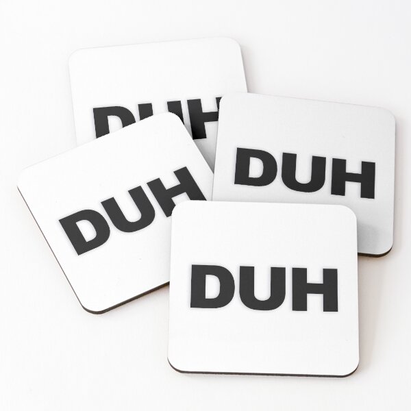 Item preview, DUH — Black Minimal Bold Type Statement designed and sold by WORDPAUSE.