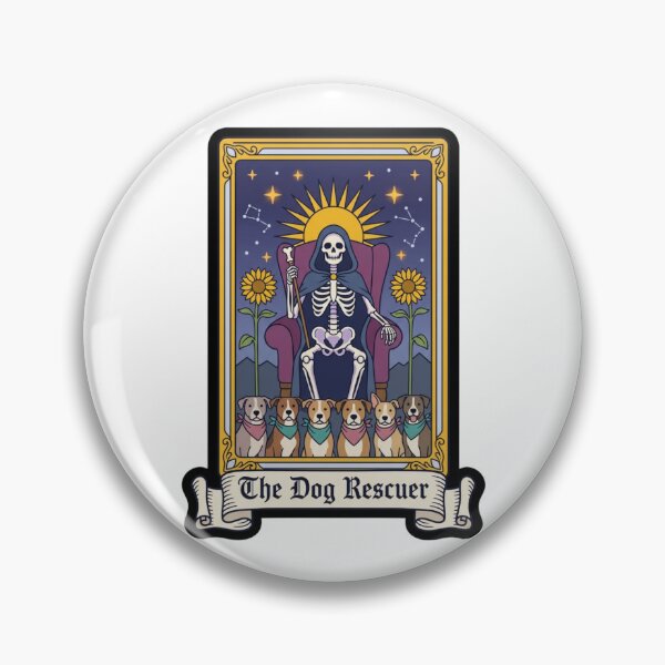 Item preview, Funny Tarot Skeleton - The Dog Rescuer designed and sold by Travelslightly.