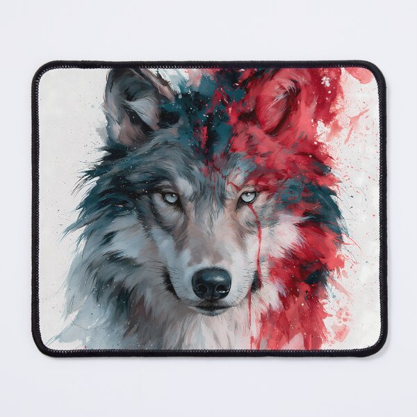Item preview, Watercolor Wolf Paint Splash Wild Animal Art designed and sold by FrostyFrisby.