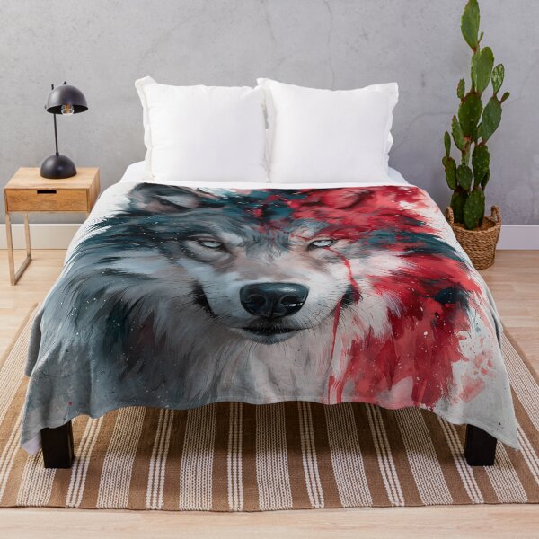 Item preview, Watercolor Wolf Paint Splash Wild Animal Art designed and sold by FrostyFrisby.