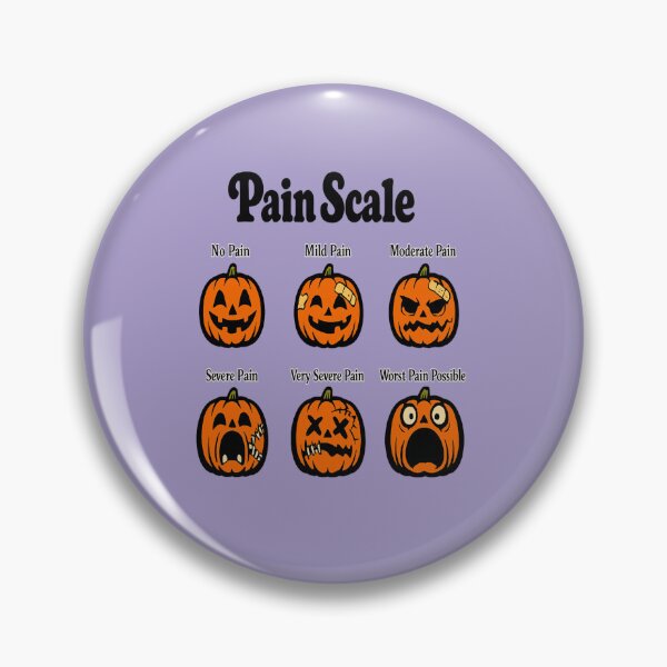 Item preview, Halloween Pumpkin Pain Scale for Nurses designed and sold by POD DYNASTY | Original Print On Demand T-Shirt Graphics.