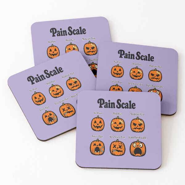 Item preview, Halloween Pumpkin Pain Scale for Nurses designed and sold by POD DYNASTY | Original Print On Demand T-Shirt Graphics.