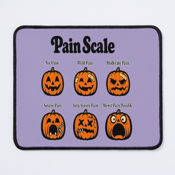 Item preview, Halloween Pumpkin Pain Scale for Nurses designed and sold by POD DYNASTY | Original Print On Demand T-Shirt Graphics.
