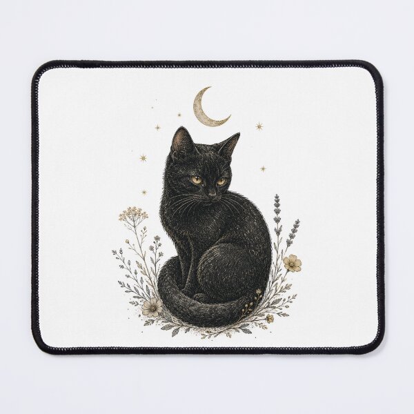 Item preview, Black Cat, Crescent Moon. designed and sold by T shirts Collective.