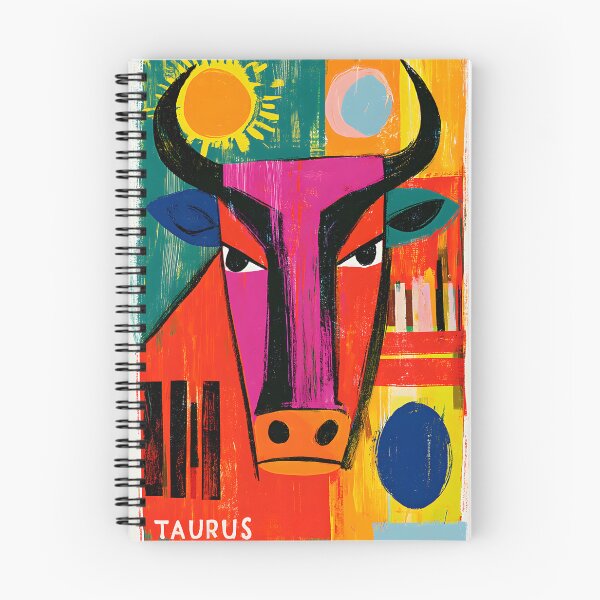 Item preview, Taurus Zodiac Bull in Bold Abstract Geometry with Vibrant Contemporary Astrology Wall Art designed and sold by OlfactoART Studio.