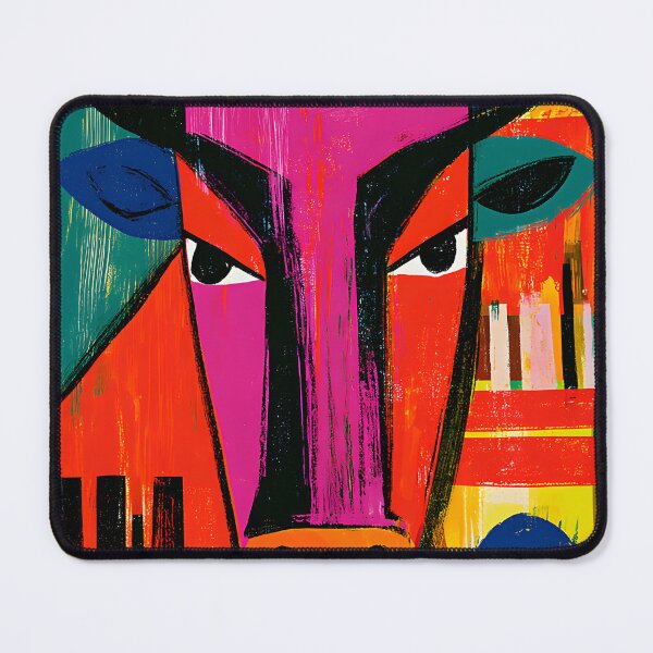 Item preview, Taurus Zodiac Bull in Bold Abstract Geometry with Vibrant Contemporary Astrology Wall Art designed and sold by OlfactoART Studio.