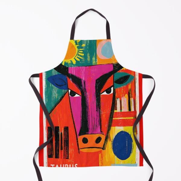 Item preview, Taurus Zodiac Bull in Bold Abstract Geometry with Vibrant Contemporary Astrology Wall Art designed and sold by OlfactoART Studio.