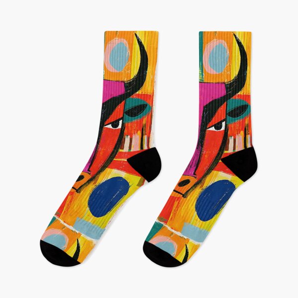 Item preview, Taurus Zodiac Bull in Bold Abstract Geometry with Vibrant Contemporary Astrology Wall Art designed and sold by OlfactoART Studio.