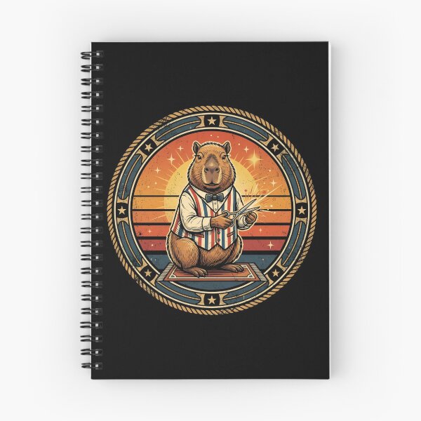 Item preview, Retro Cyber Barber Capybara Vintage Badge designed and sold by DuckOddity.