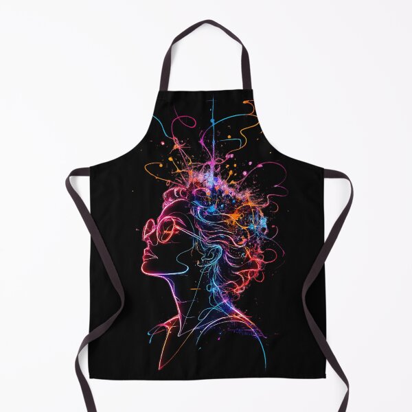 Item preview, Neon Mind Abstract Woman Profile designed and sold by NucciCollective.