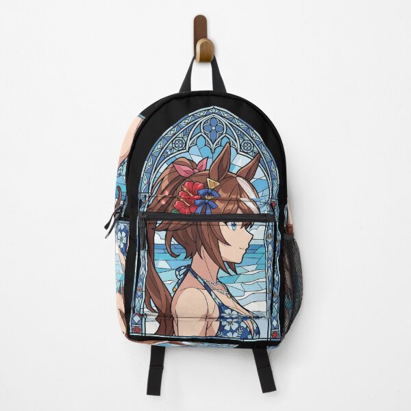Item preview, Tokai Teio Uma Musume Ocean Blue Stained Glass Portrait designed and sold by mildaclairmo.
