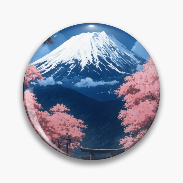 Artikelvorschau, Fuji-Sakura-Pfad, Torii-Tor, blauer Himmel, Japan entworfen und verkauft von mildaclairmo.