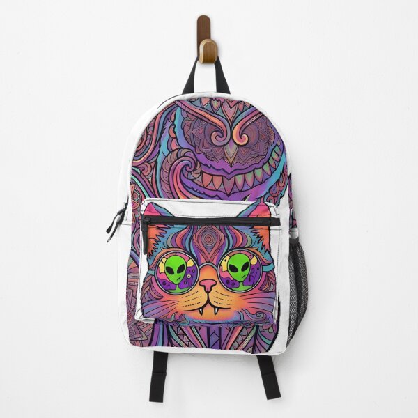 Item preview, Psychedelic Alien Cat Mandala Art designed and sold by NexxaStoree.