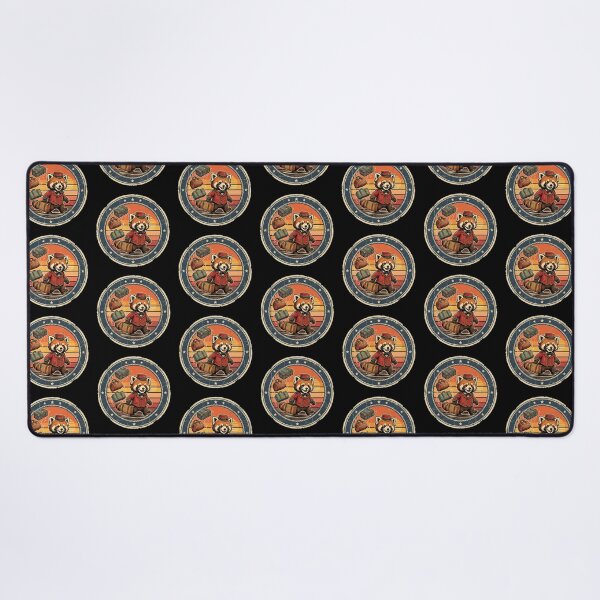 Item preview, Retro Anti-Gravity Bellhop Red Panda Vintage Badge designed and sold by DuckOddity.