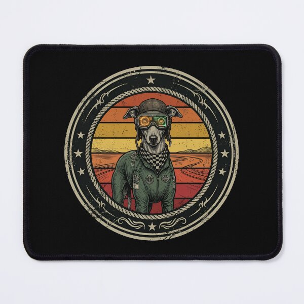 Item preview, Retro Cyber Racer Greyhound Vintage Badge designed and sold by DuckOddity.