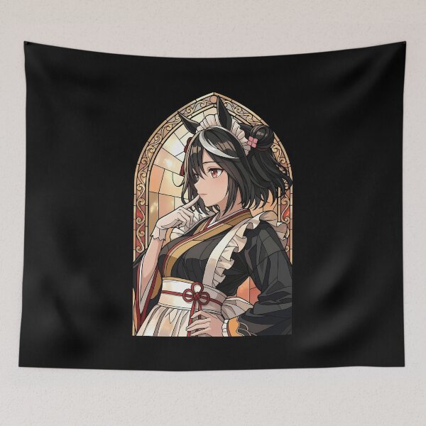 Item preview, Kitasan Black Uma Musume Elegant Stained Glass Kimono designed and sold by mildaclairmo.