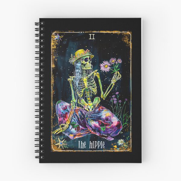 Item preview, Funny Tarot Skeleton - The Hippie designed and sold by Travelslightly.