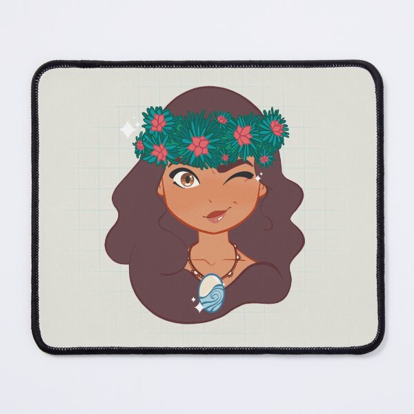 Item preview, Tropical Flower Crown Girl | Cute Island Kawaii Portrait designed and sold by Hille Stickers.