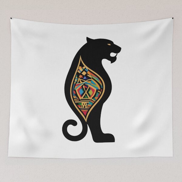 Item preview, Geometric Black Panther Tribal Art  designed and sold by LC&LCPlatform.