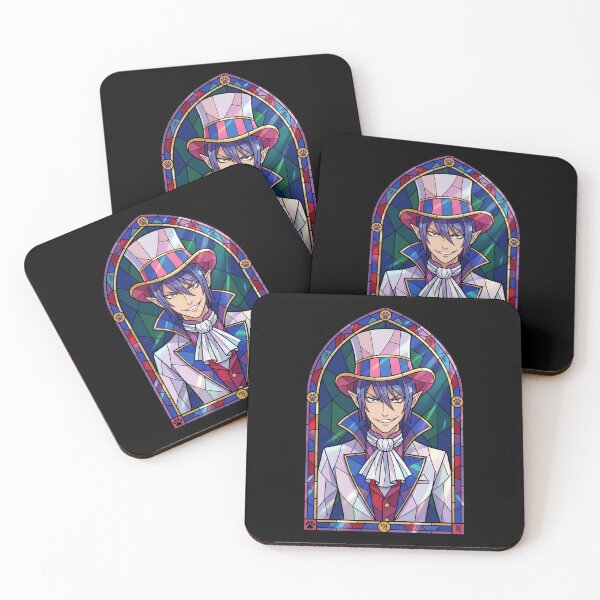 Item preview, Mephisto Pheles Blue Exorcist Carnival Stained Glass Top Hat designed and sold by mildaclairmo.