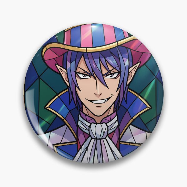 Item preview, Mephisto Pheles Blue Exorcist Carnival Stained Glass Top Hat designed and sold by mildaclairmo.