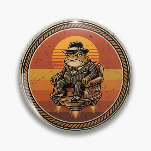 Item preview, Retro Mob Boss Toad Vintage Badge designed and sold by DuckOddity.