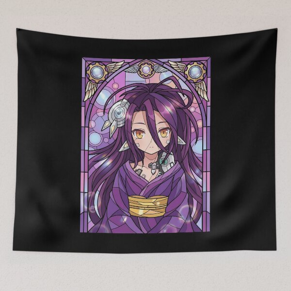 Item preview, Schwi Dola No Game No Life Purple Kimono Stained Glass Portrait designed and sold by mildaclairmo.