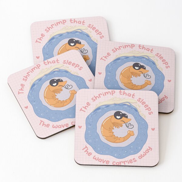 Item preview, Cute Pastel Shrimp Pun Illustration | Ocean Kawaii Animal Art designed and sold by Hille Stickers.