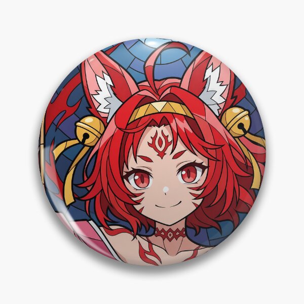 Item preview, Izuna Hatsuse No Game No Life Red Fox Moonlit Stained Glass designed and sold by mildaclairmo.
