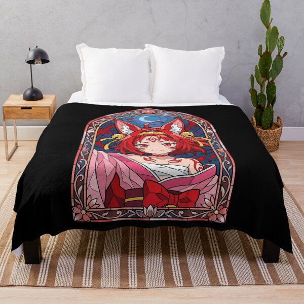 Item preview, Izuna Hatsuse No Game No Life Red Fox Moonlit Stained Glass designed and sold by mildaclairmo.