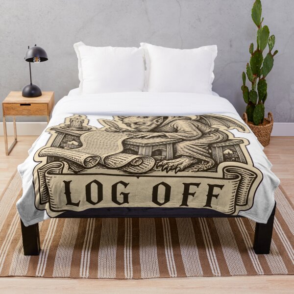 Item preview, Log Off Medieval Woodcut Scribe Demon | Funny Medieval Art Burnout Humor designed and sold by StickyGuys.